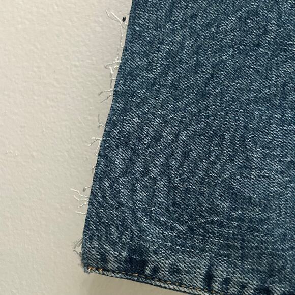 Edwin Women's Nova Forward Seam Wide Leg Raw Hem Denim Jeans Medium Wash 29 New - Picture 5 of 9